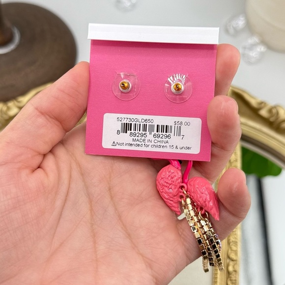 Betsey Johnson Flamingo & Watermelon Statement Earrings – Pink Perfection! - Picture 5 of 5